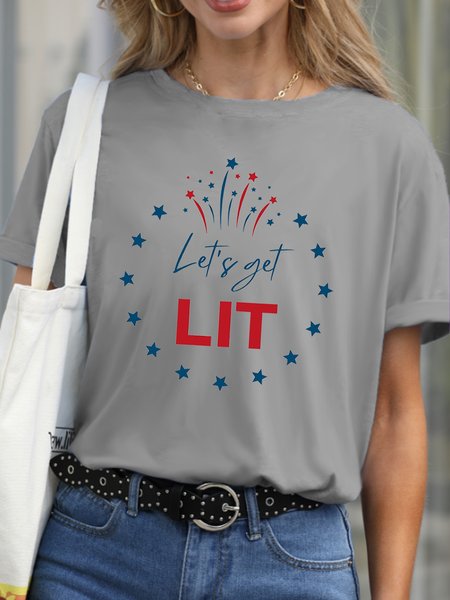 

Lilicloth X Kat8lyst Let's Get Lit Women's T-Shirt, Gray, T-shirts