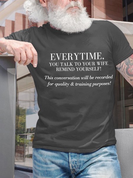 

Lilicloth X Kat8lyst Everytime You Talk To Your Wife Men's T-Shirt, Deep gray, T-shirts