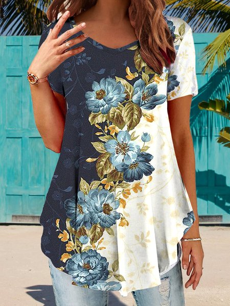 

Crew Neck Tops, Blue, Shirts & Blouses