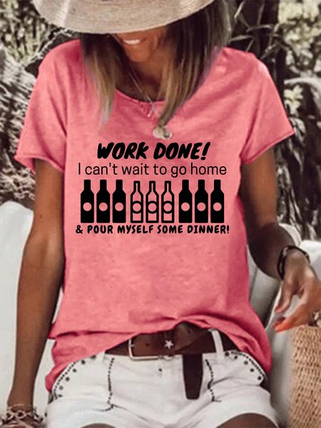 

Lilicloth X Kat8lyst Work Done Pour Myself Some Dinner Women's T-Shirt, Red, T-shirts