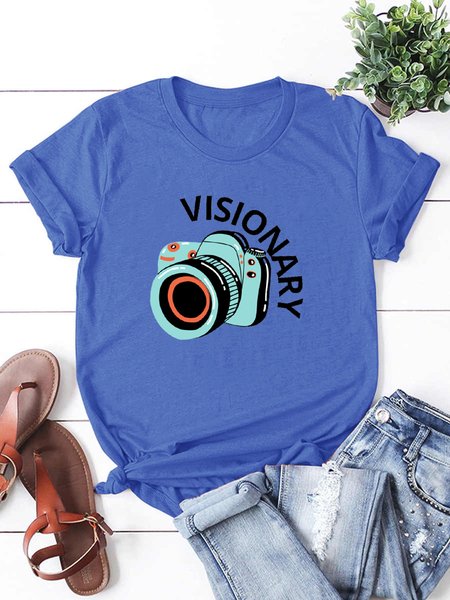 

Lilicloth X Vithya Visionary With Camera Women's T-Shirt, Blue, T-shirts