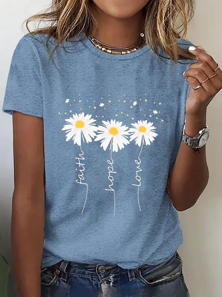 

Loose Casual Text Letters Jersey T-shirt, Black, T-shirts