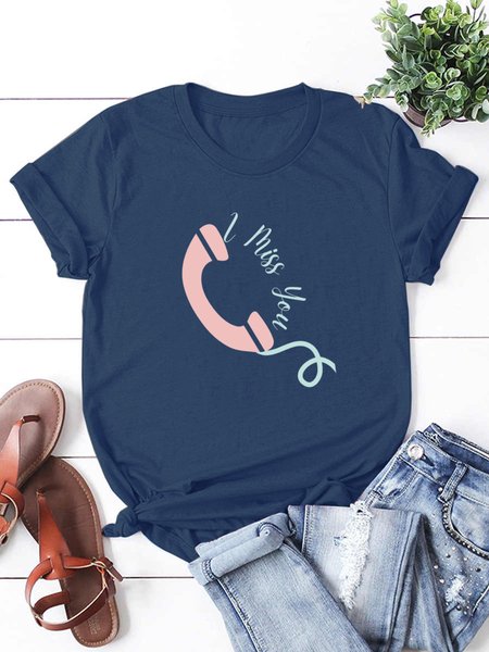 

Lilicloth X Vithya I Miss You Women's T-Shirt, Deep blue, T-shirts