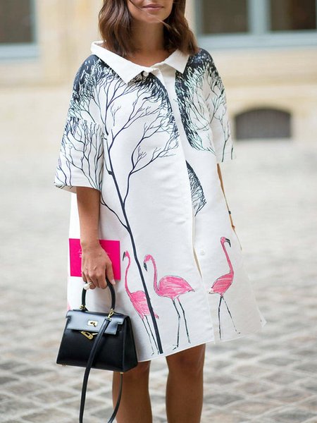 

Elegant Animal Loosen Midi Dress, Multicolor, Mini Dresses