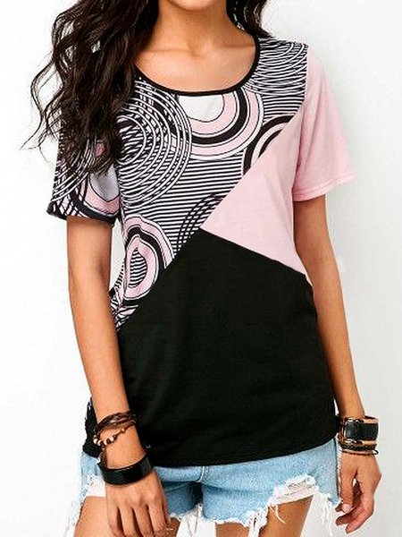 

Color Block Crew Neck Regular Fit T-Shirt, Multicolor, T-Shirts