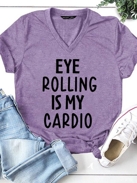 

Womens Sarcasm Funny sayings Casual Letters T-Shirt, Purple, T-shirts
