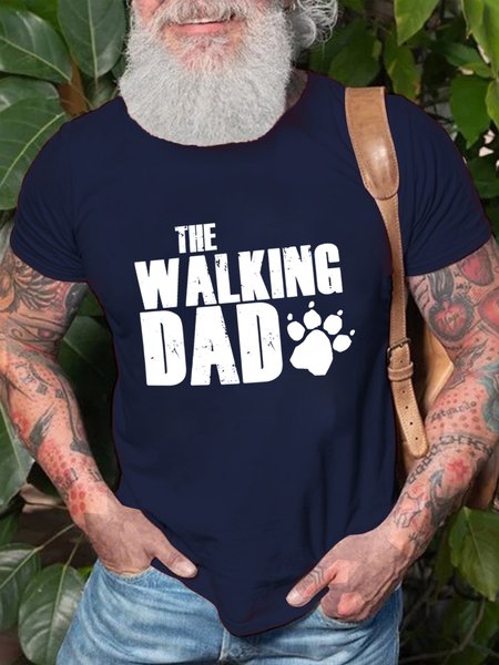 

The Walking Dad Men's T-Shirt, Purplish blue, T-shirts