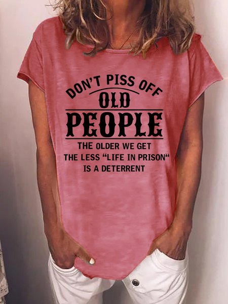 

Dont Piss Off Old People Women's T-Shirt, Red, T-shirts