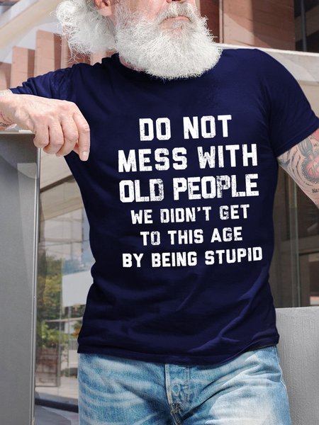 

Dont Mess With Old People Men's T-Shirt, Purplish blue, T-shirts