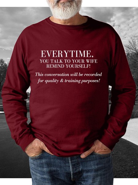

Lilicloth X Kat8lyst Everytime You Talk To Your Wife Men's Sweatshirt, Red, Hoodies&Sweatshirts
