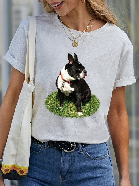 

Dog's Women's Casual T-Shirt, White, T-shirts
