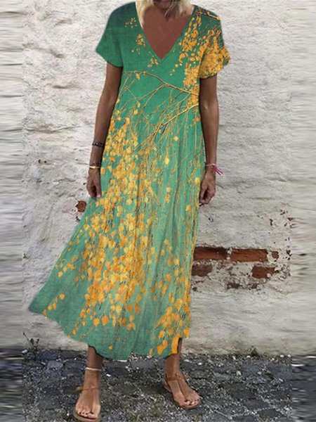 

Leaf Vacation Dresses, Green, Dresses