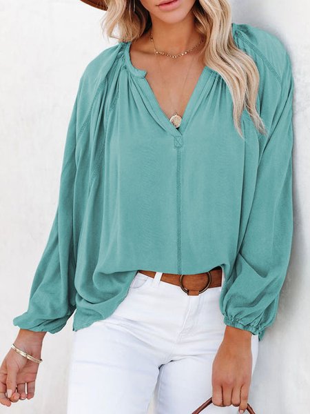 

Plain simple loose Top, Green, Blouses & Shirts