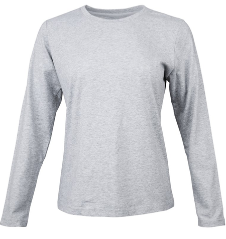 

Casual Crew Neck T-Shirt, Gray, Long sleeves