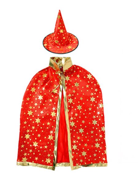 

halloween hat cape cape five star decoration set, Red, Men Other Acc