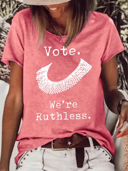 

Womens Women Vote We're Ruthless Casual T-Shirt, Red, T-shirts