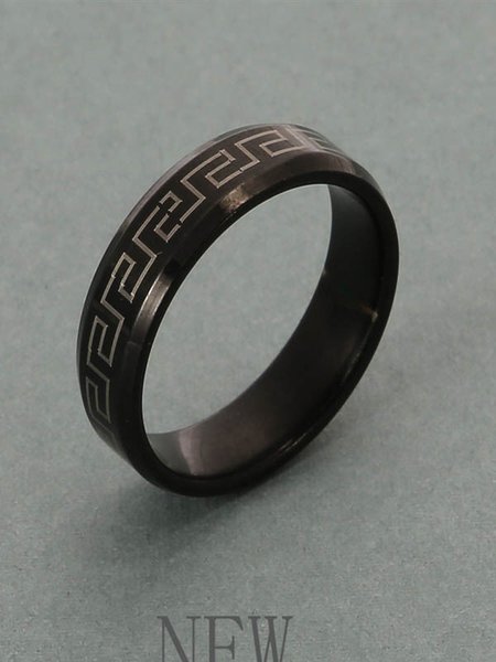 

Men's Fashion Simple Ring, Black, Men Other Acc