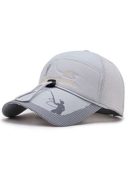 

men's sun hat outdoor sunscreen mesh baseball cap, Gray, Men Hats &Scarves&Gloves