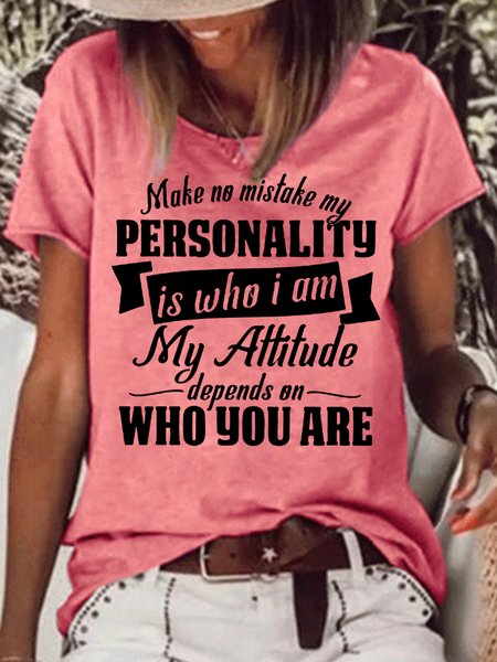 

Womens Make No Mistake Casual T-Shirt, Red, T-shirts