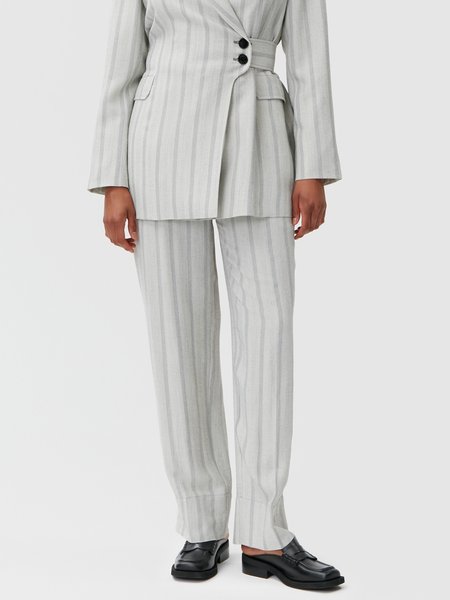 

Regular Fit Simple Fashion Pants, Gray, Wide Leg Pants