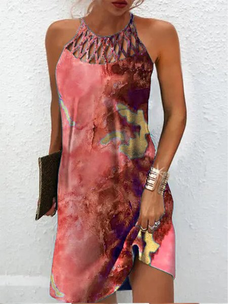 

Ombre Elegant Spaghetti Dress, Red, Dresses