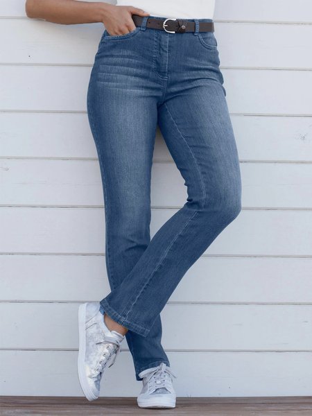 Plain Pockets Casual Jeans