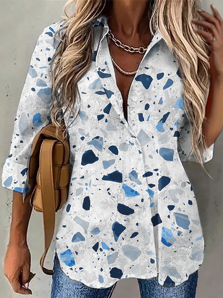 

Casual Geometric Blouse, Multicolor, Shirts & Blouses