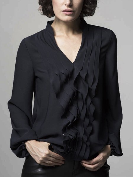 

Urban Regular Fit Long Sleeve Blouse, Deep blue, Blouses and Shirts