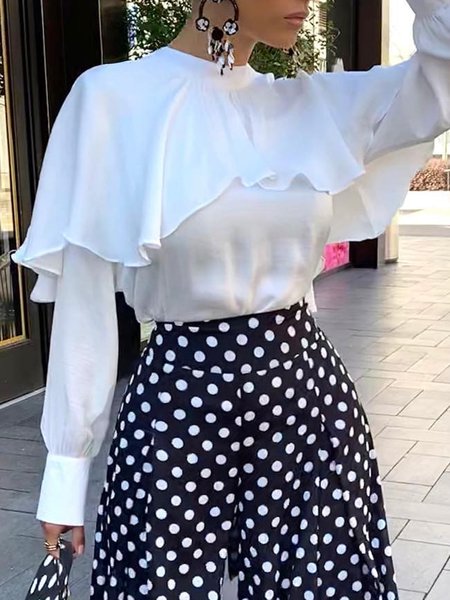 

Urban Regular Fit Long Sleeve Top, White, Blouses and Shirts