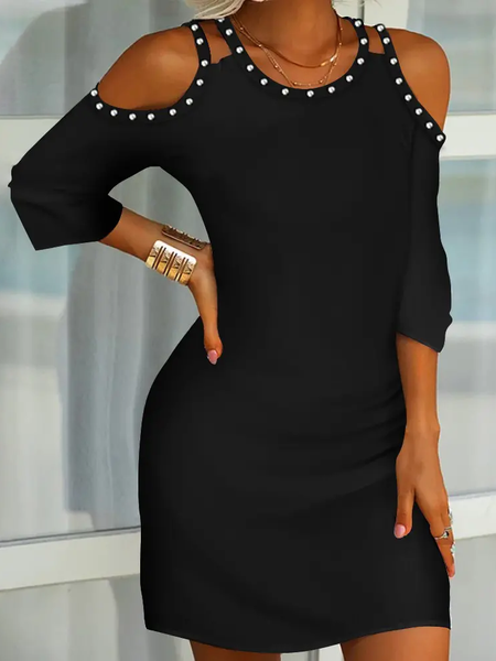 

Hot Drilling Elegant Plain Prom Dress, Black, Dresses