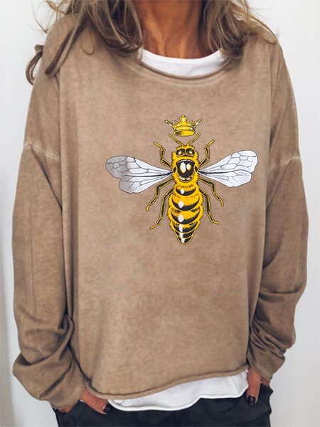 

Bee With Crown Women's Sweatshirts, Light brown, Hoodies&Sweatshirts