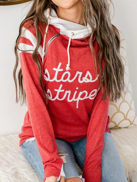 

Text Letters Regular Fit Casual Sweatshirts, Red, Sweatshirts & Hoodies
