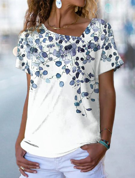 

Casual Leaf T-Shirt, White, T-Shirts