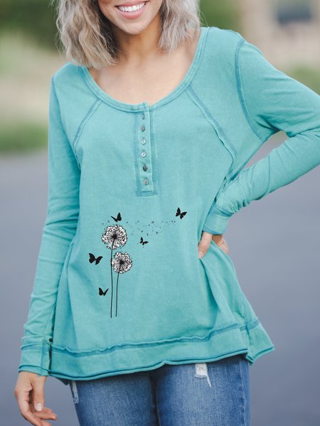 

Crew Neck Dandelion Regular Fit Sweatshirts, Blue, Sweatshirts & Hoodies