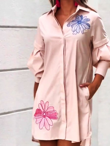 

Daily Daily Long sleeve Regular Fit Urban Dress, Pink, Mini Dresses
