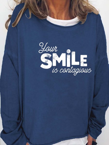 

Women Friendship Smile Figure Text Letters Sweatshirts, Deep blue, Hoodies&Sweatshirts