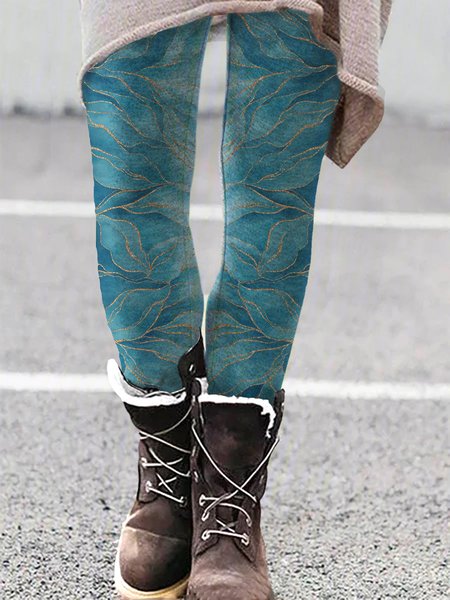 

Leaf Vintage Leggings, Blue, Leggings