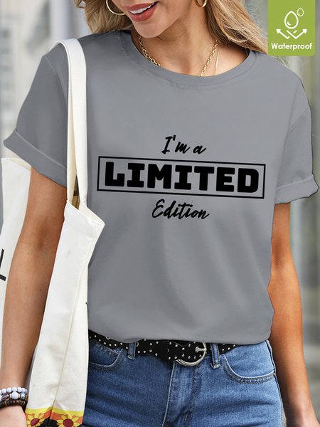 

Lilicloth X Kat8lyst I'm A Limited Edition Waterproof Oilproof Stainproof Fabric Women's T-Shirt, Light gray, T-shirts