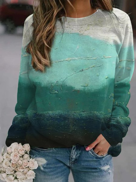 

Casual Loose Ombre Abstract Sweatshirts, Multicolor, Sweatshirts & Hoodies