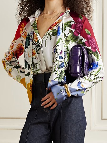 

Urban Floral Long Sleeve Blouse, Multicolor, Blouses and Shirts
