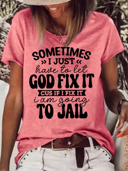 

Womens Funny Sometimes I Just Have to Crew Neck Casual T-Shirt, Red, T-shirts