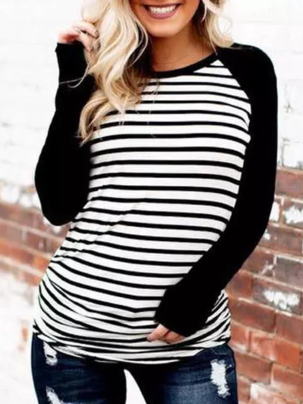

Casual Striped Regular Fit T-Shirt, White, T-Shirts