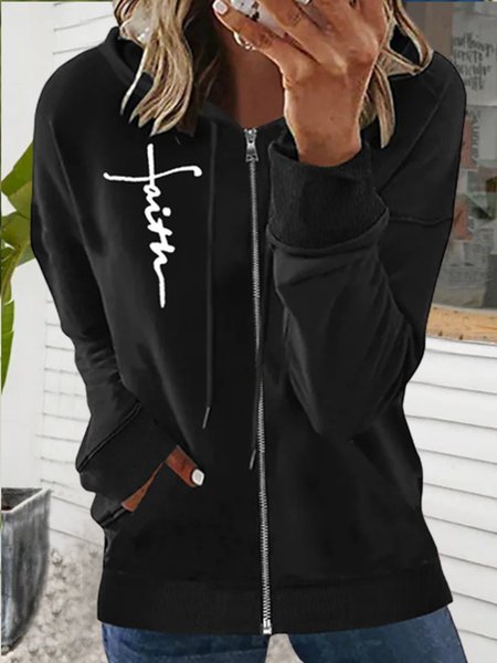 

Casual Text Letters Sweatshirt, Black, Sweatshirts & Hoodies