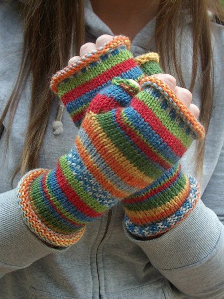 Autumn Winter Warm Half Finger Gloves, As picture, Women Gloves