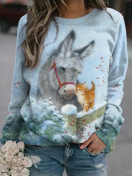 

Animal Casual Sweatshirts, Blue, Sweatshirts & Hoodies