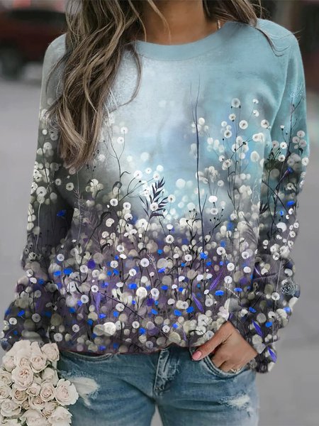 

Floral Raglan Sleeve Sweatshirts, Multicolor, Sweatshirts & Hoodies