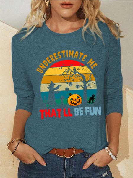 

Underestimate me that will be fun, Green, Long sleeves