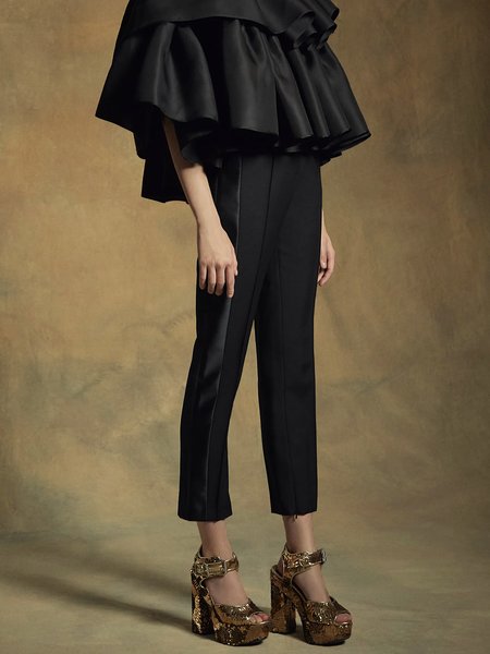 

Urban Fashion Regular Fit Plain Pants, Black, Pants