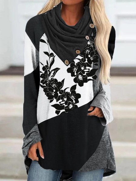 

Color Block Cross Neck Tops, Black, Shirts & Blouses