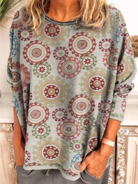

Casual Loose T-Shirt, Multicolor, T-Shirts